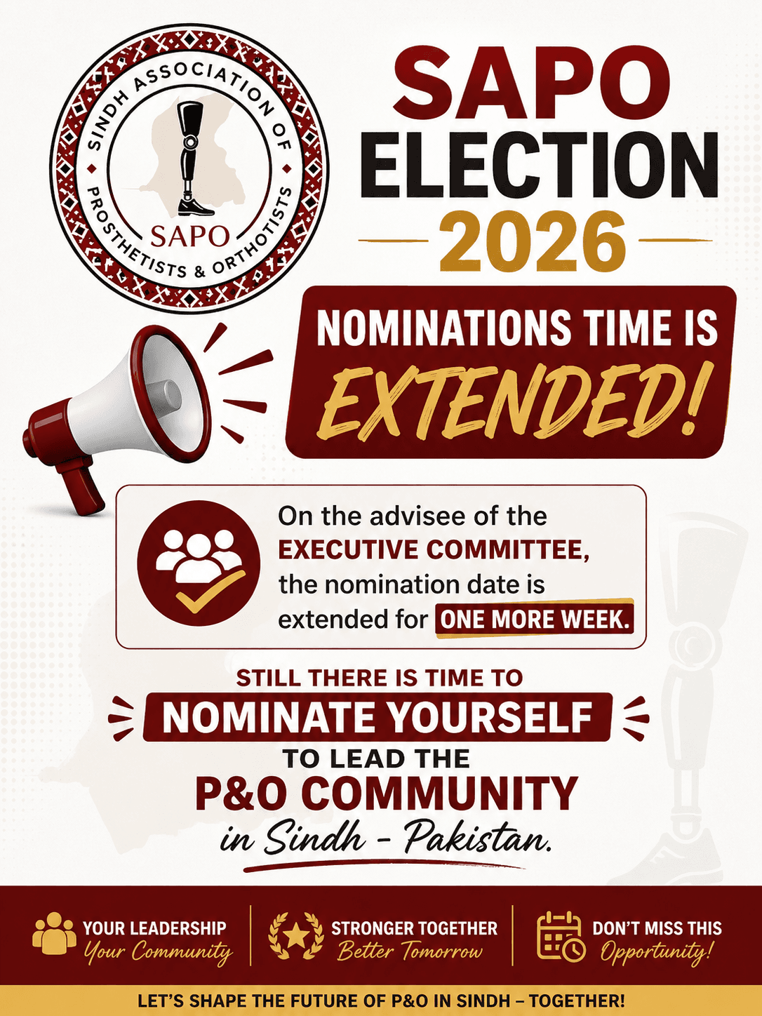 SAPO Election 2026 Nomination date is extended 