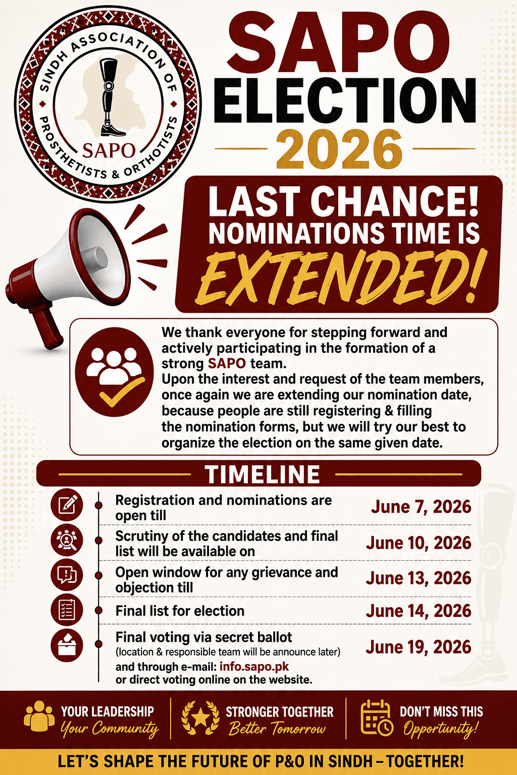 Last Chance for nomination